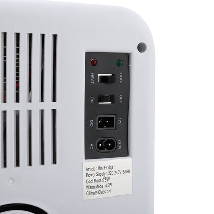 16L Dual-Use Mini Refrigerator with Glass Door