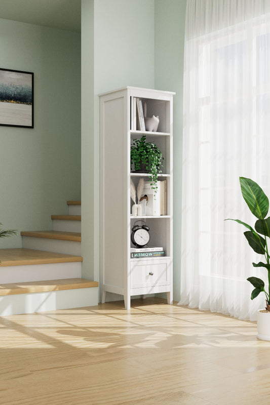 Classic White Wooden Tall Cabinet