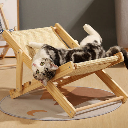 Pets Mood Sisal Cat Recliner Cat Bed for Scratching and Sleeping
