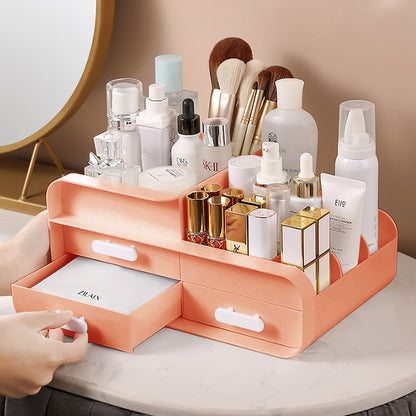 Multifunctional Plastic Desk Organizer with Drawers