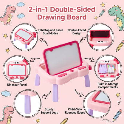 Double-Sided Cartoon Magnetic Drawing Board for Kids