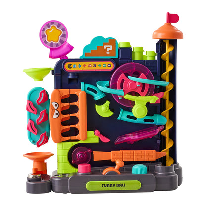 Colourful Marble Run Toy Vertical Obstacle Track with 6 Balls