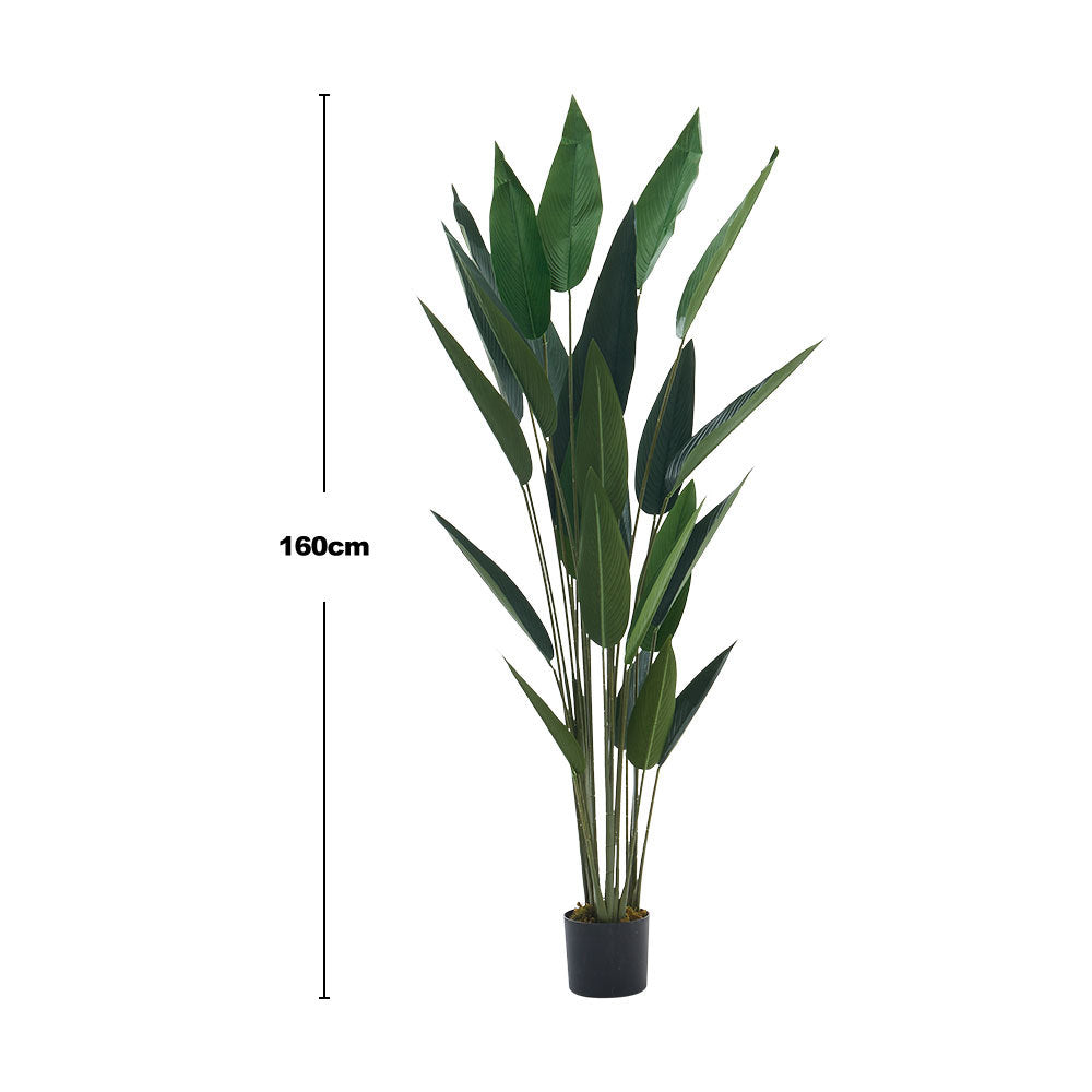 160cm Artificial Bird of Paradise Plant Fake Tropical Tree in Pot