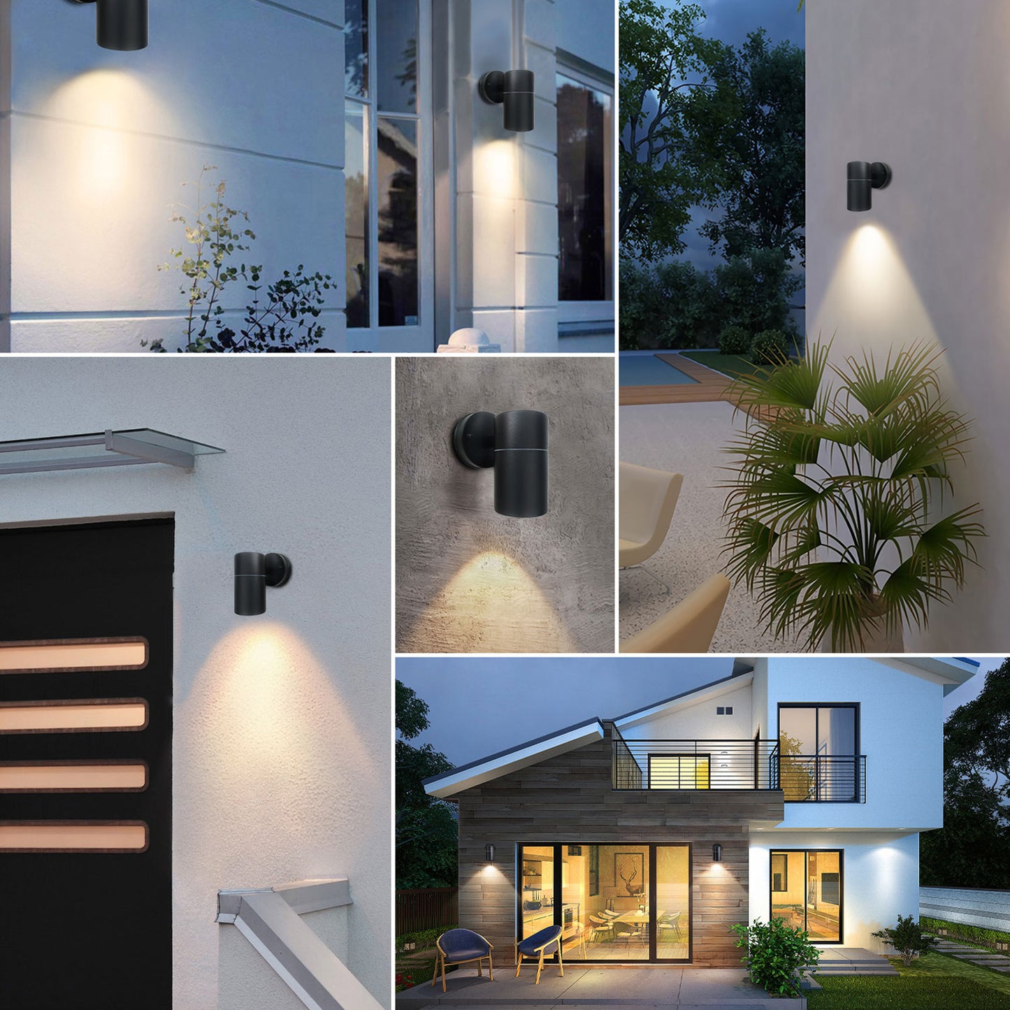 GU10 Outdoor Metal Single Downlight Wall Light