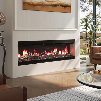 60/70-inch 3-Sided Smart Electric Fireplace
