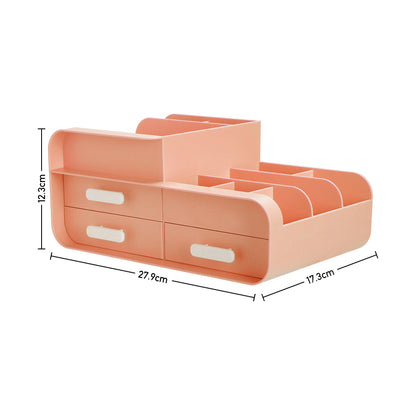 Multifunctional Plastic Desk Organizer with Drawers