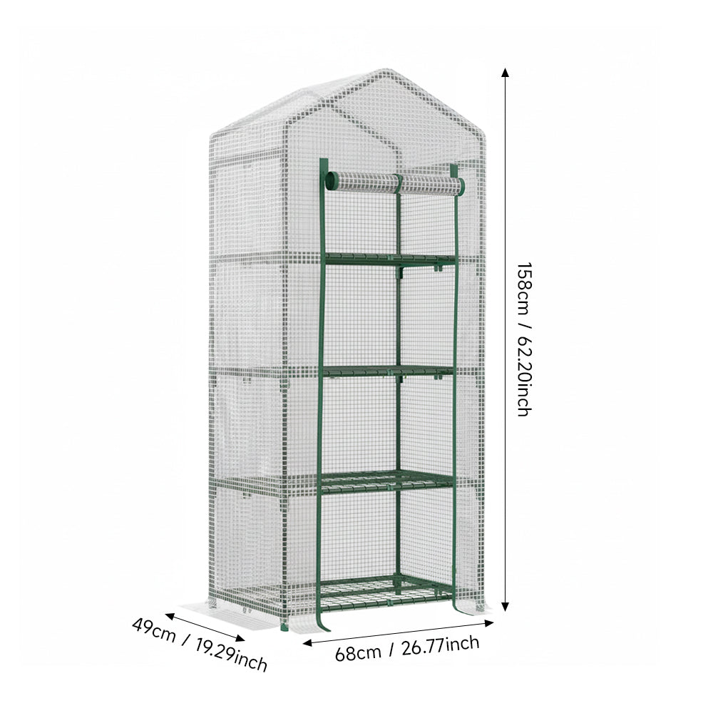 Mini Vertical Garden Greenhouse with White PE Mesh Cover