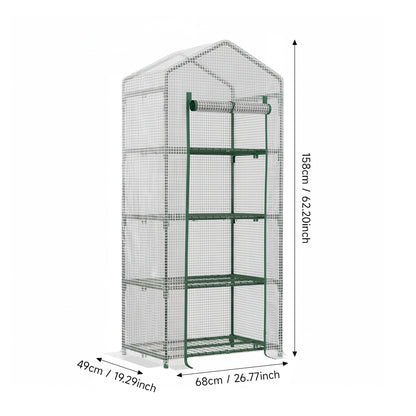 Mini Vertical Garden Greenhouse with White PE Mesh Cover