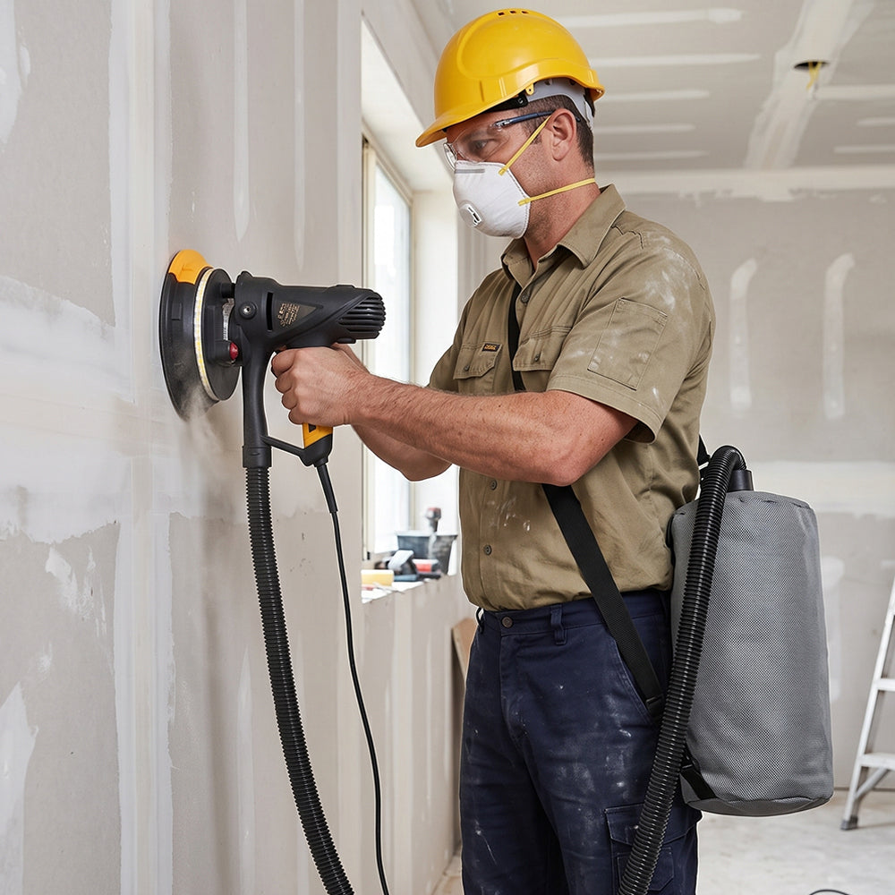 710W Electric Drywall Sander with Vacuum Dust Collection