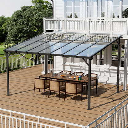 3X4.2M Wall-Mounted Patio Canopy