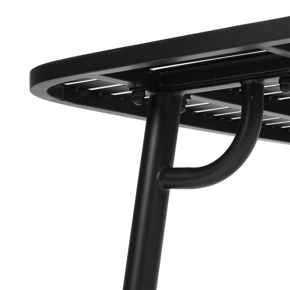 Black Wrought Iron Garden Patio Metal Table