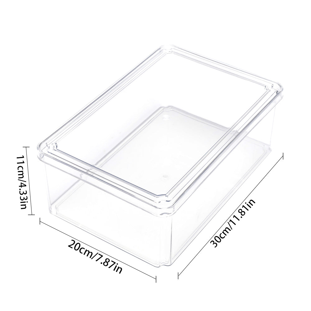 4Pcs Transparent Refrigerator Bins Organizer Set