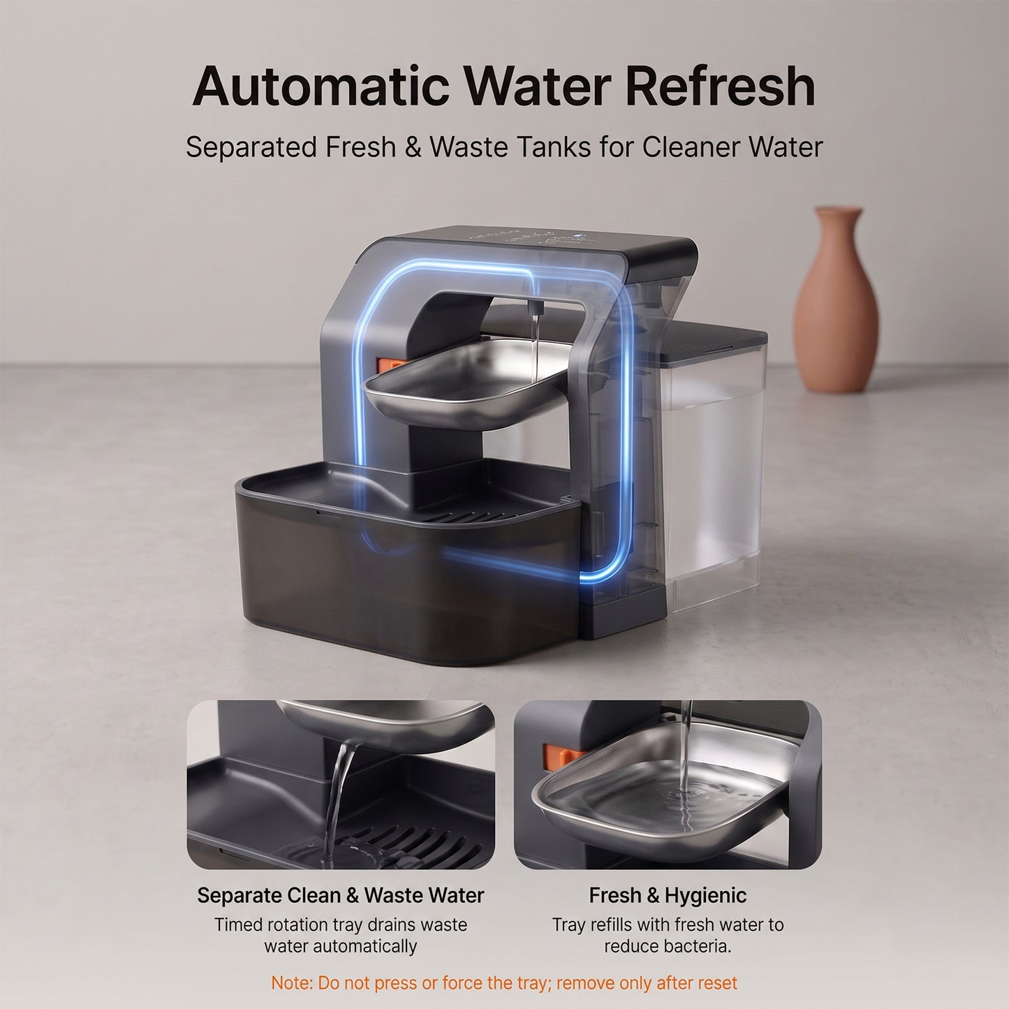 3.2L Rechargeable Smart Self-Refill Pet Water Fountain