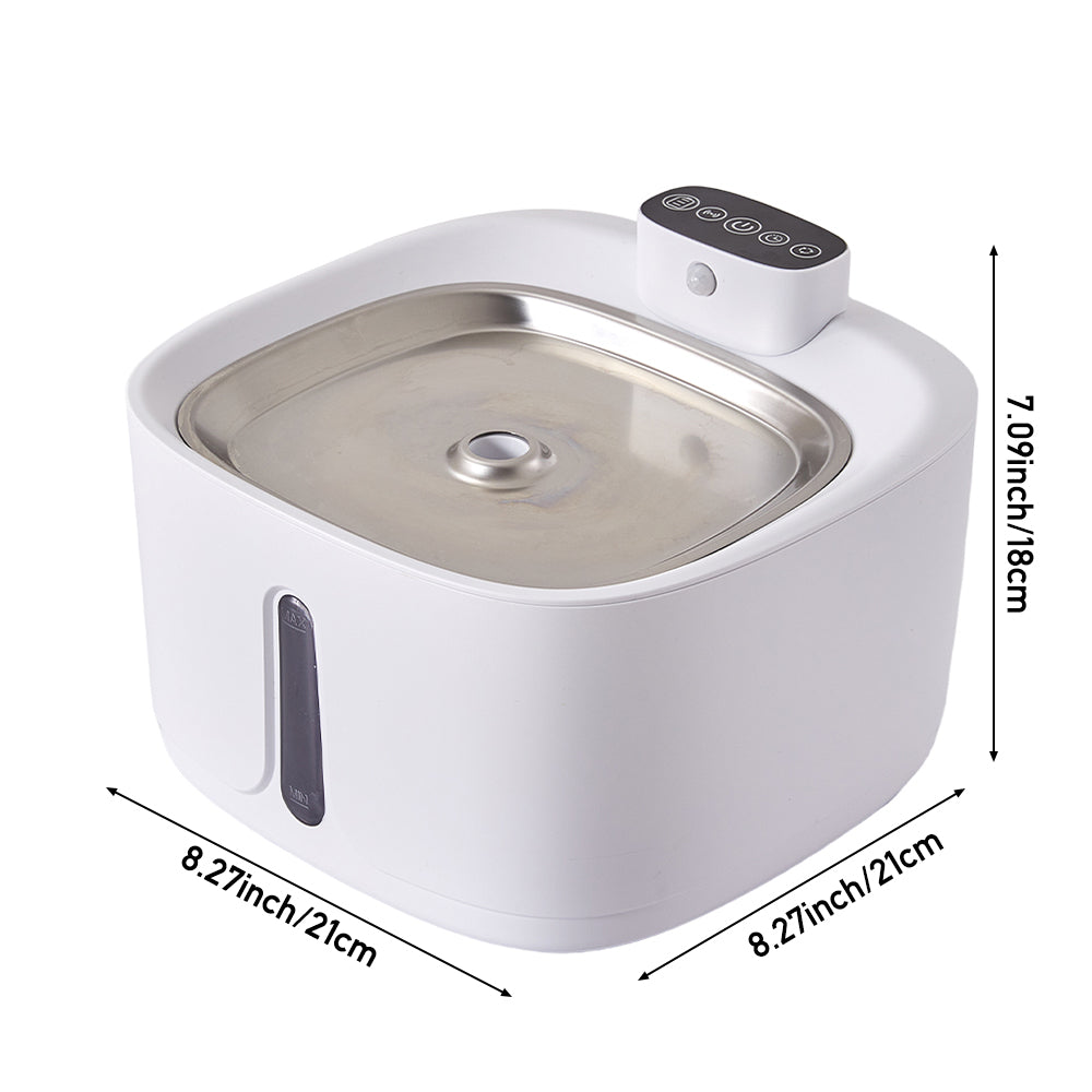 White Pet Water Fountain Ultra Quiet with Three Water Flow Modes