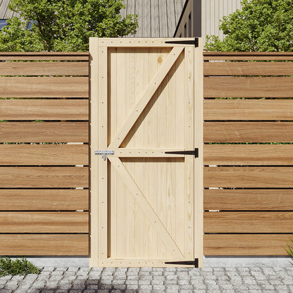 75cm Wide Arched Wooden Garden Gate 180cm High