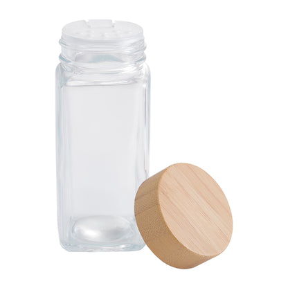 12Pcs / 24Pcs Glass Spice Jars with Bamboo Lids