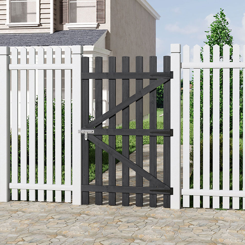 90x150cm Garden Wood Fence Gate with Latch