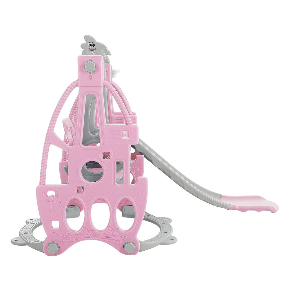 Blue/Pink 3 in 1 Kids Swing and Slide Set Toddler Climber Playset