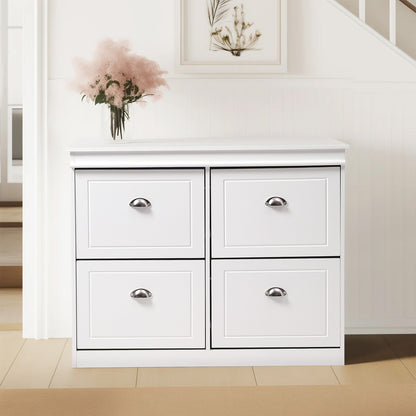 2-Tier Flip Down Shoe Bench Cabinet