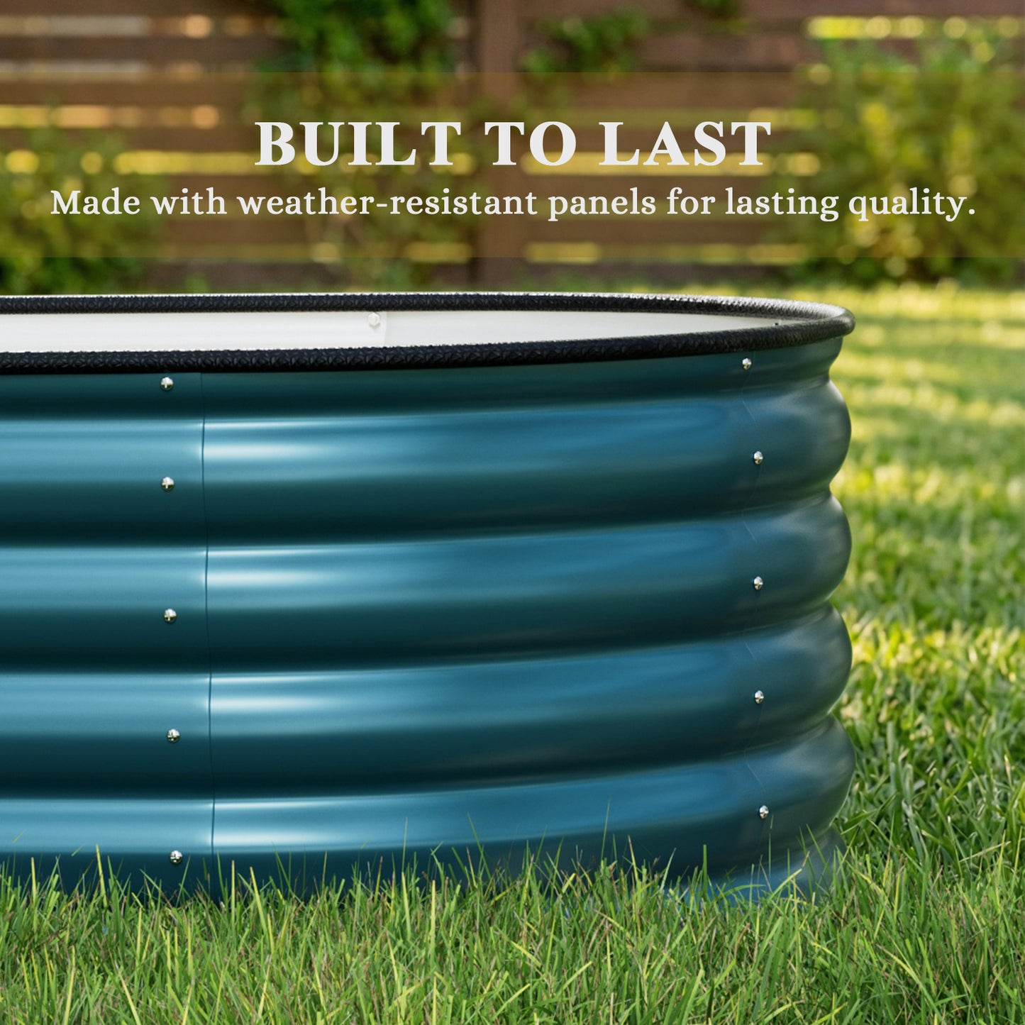 Oval-Shaped Galvanised Steel Raised Garden Bed