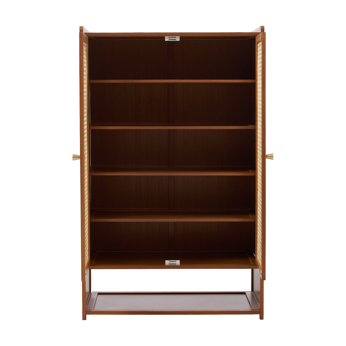 95CM H Modern Shoe Storage Cabinet with Rattan-Effect 2 Doors