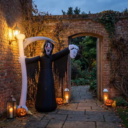 8 FT Halloween Inflatable Grim Reaper with LED Lights