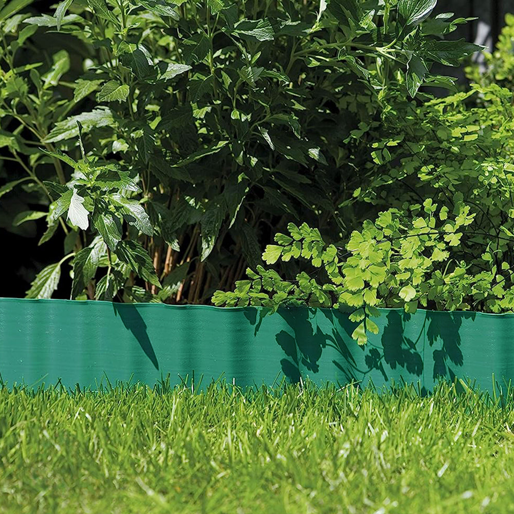 No-Dig L-Shaped Garden Edging with 30 Ground Pegs
