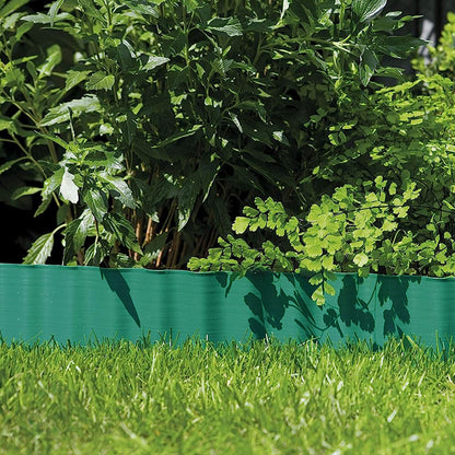 No-Dig L-Shaped Garden Edging with 30 Ground Pegs