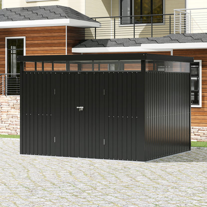 8.5 x 9.7ft Metal Garden Shed with Double Door