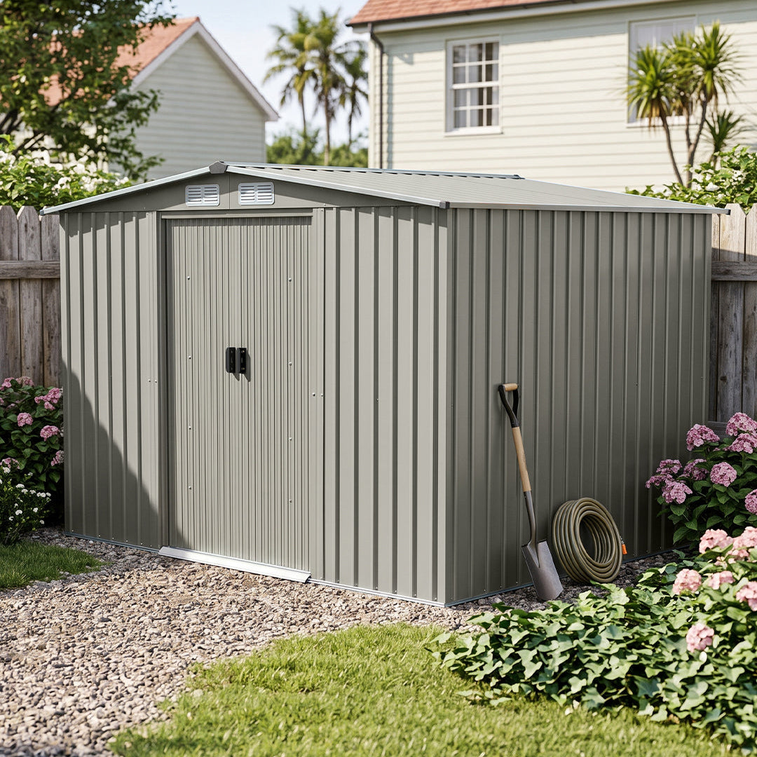 8x6 FT Large Metal Garden Tool Storage Shed