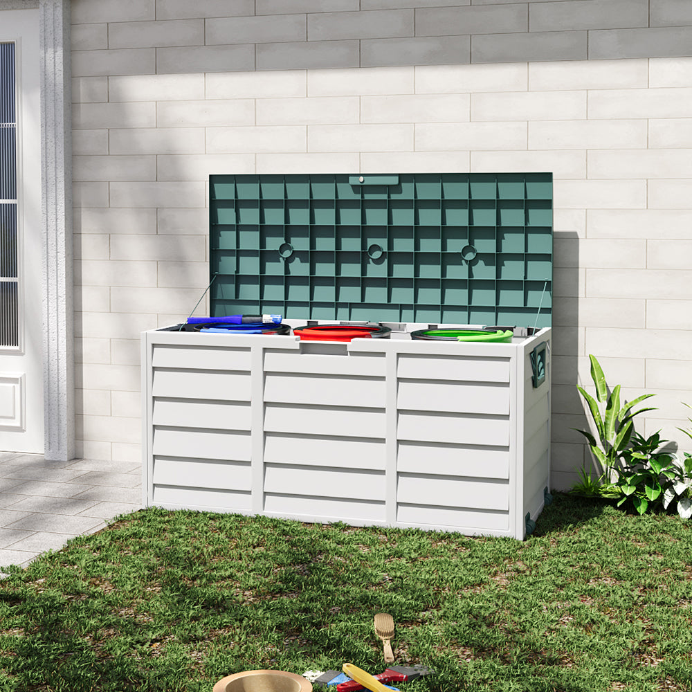290L Green Top Outdoor Storage Box with Ventilation