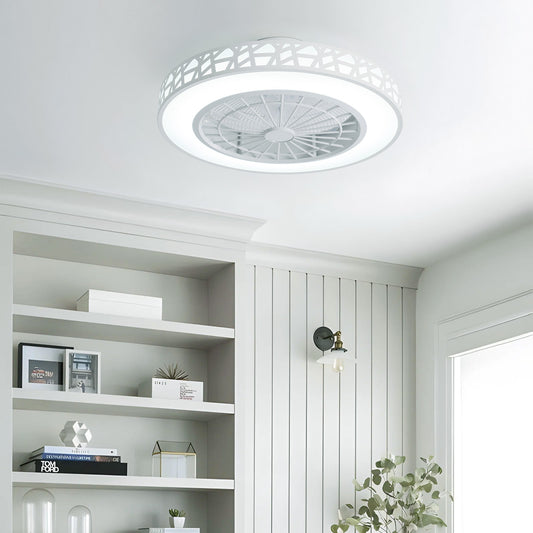 Round Acrylic LED Ceiling Light Fan with Remote Control