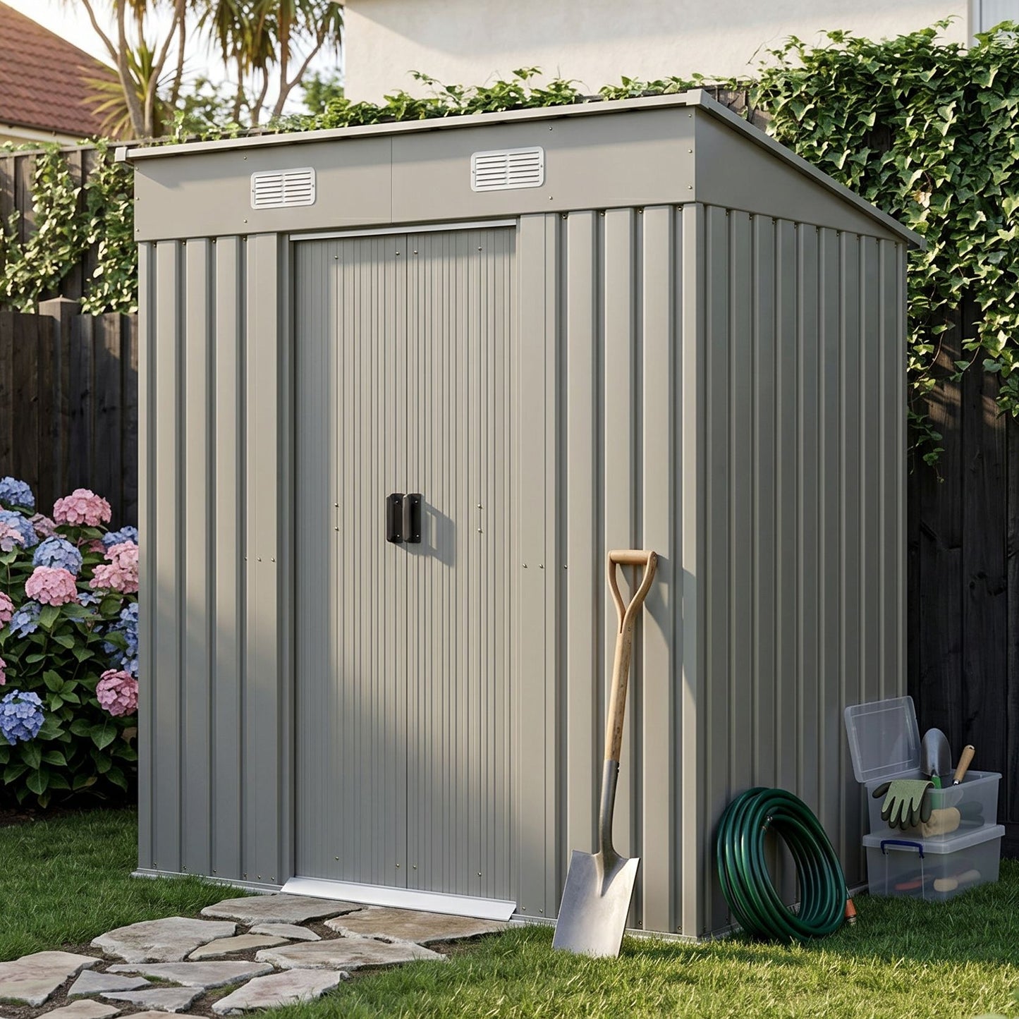 4 x 6FT Metal Garden Storage Shed