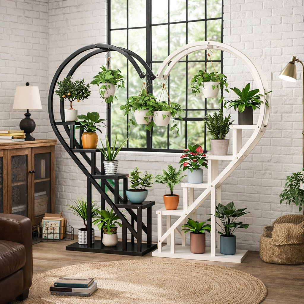 Curved 4-Tier Plant Stand Bonsai Display Shelf