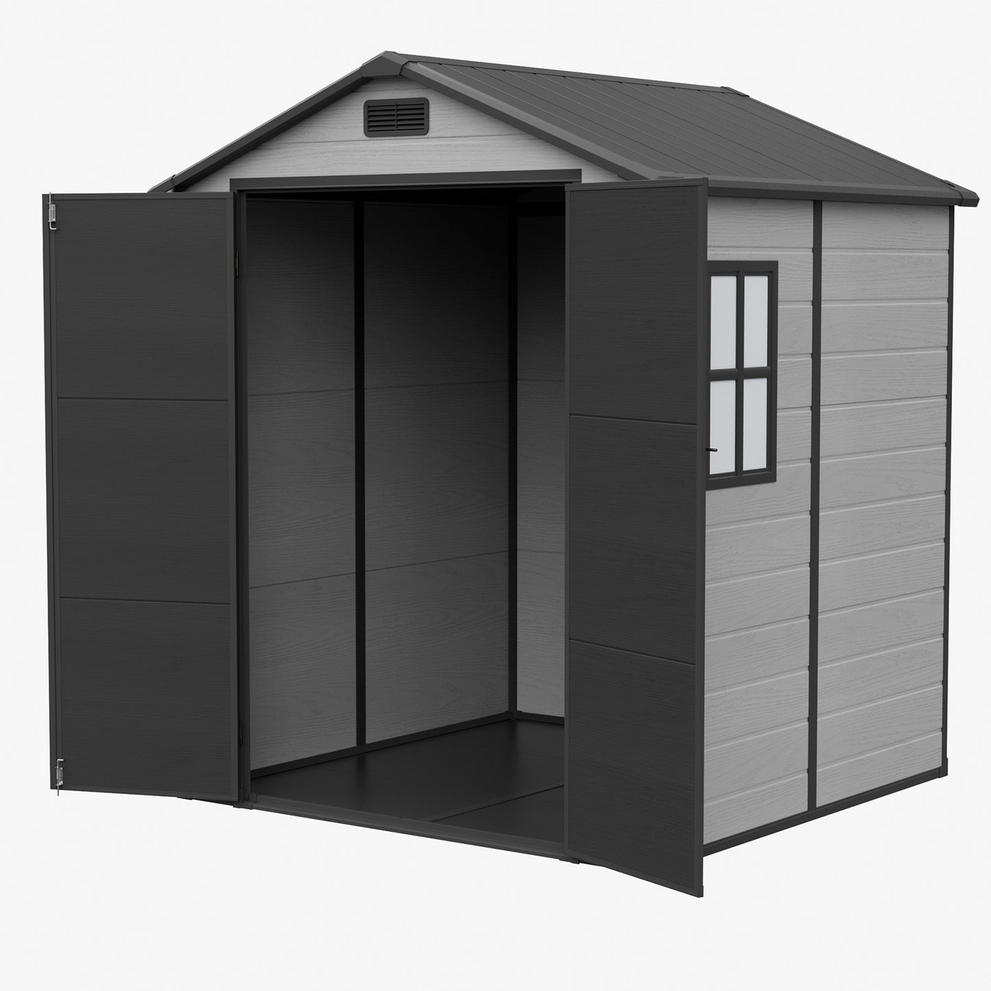 6x6 FT Outdoor Garden Plastic Storage Shed