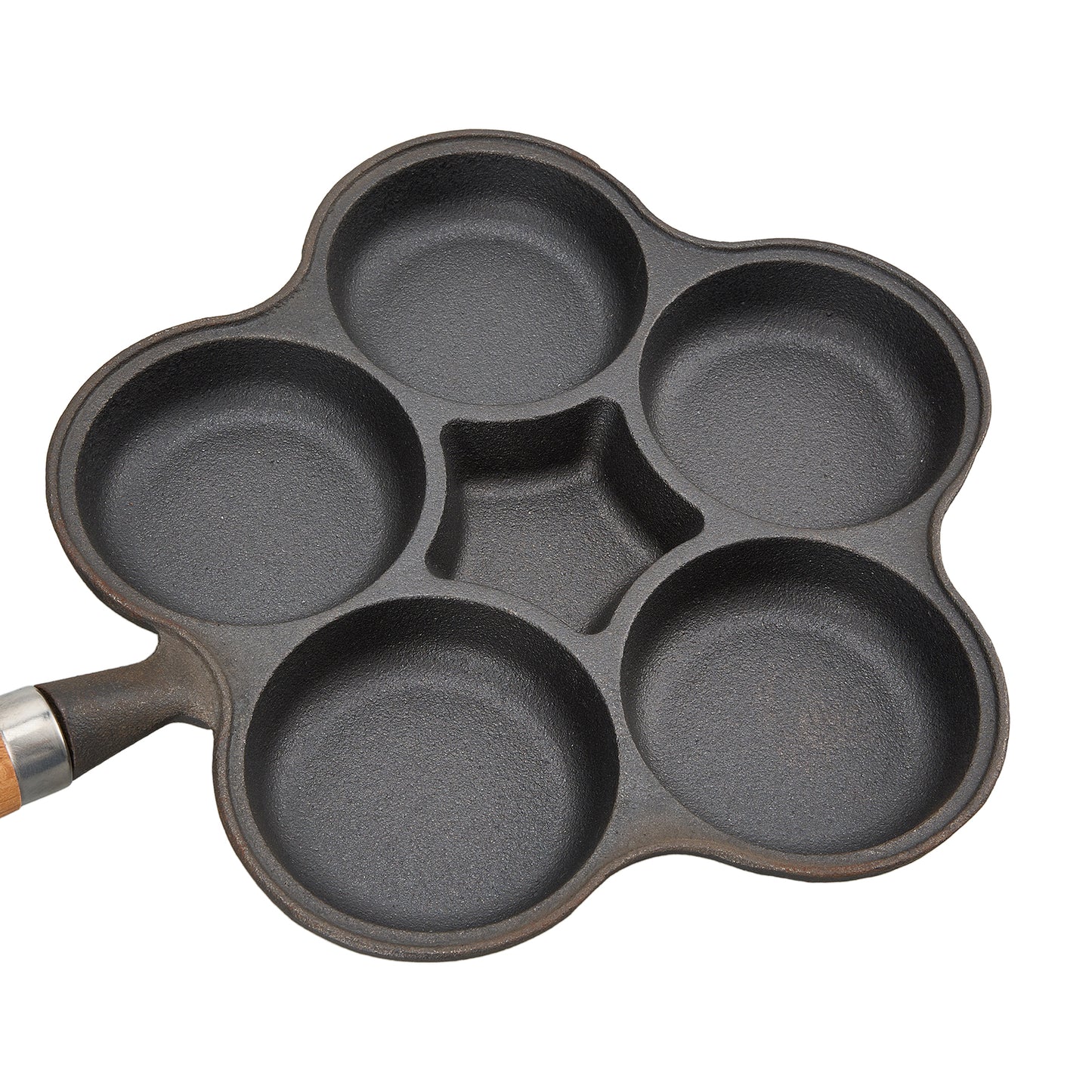 Non-stick 6-hole Cast Iron Egg Frying Pan