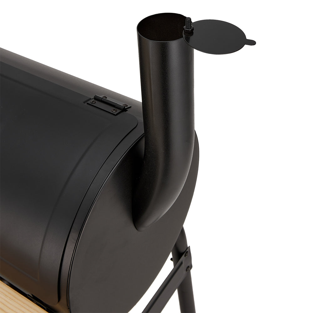 Portable Outdoor Charcoal BBQ Grill with Offset Smoker
