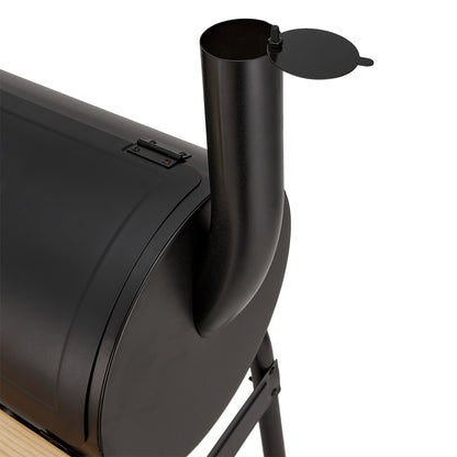 Portable Outdoor Charcoal BBQ Grill with Offset Smoker