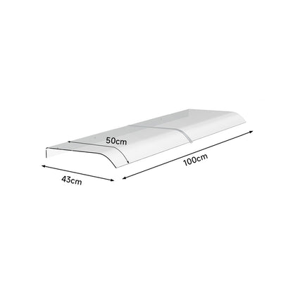 43cm W Frosted Window Door Awning
