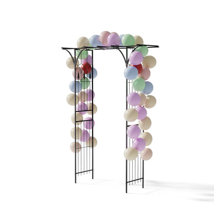 Black Metal Garden Arch Trellis