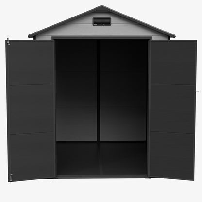 6x8 FT Plastic Outdoor Garden Storage Shed