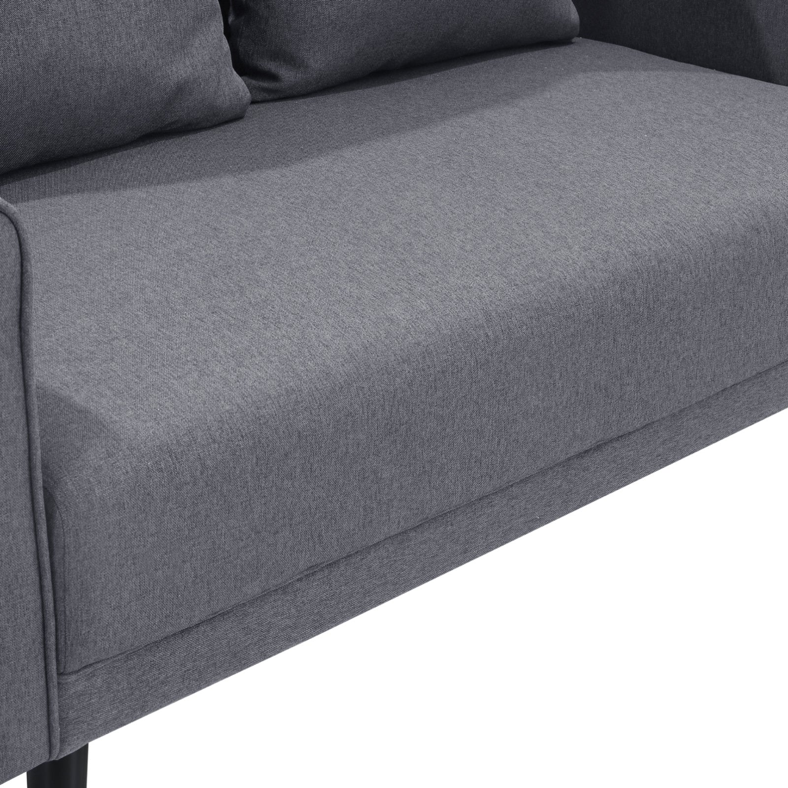 Contemporary Upholstered Love Seat with Rolled Arms