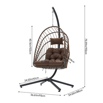 Swing Hanging Egg Chair with Cushion and Headrest