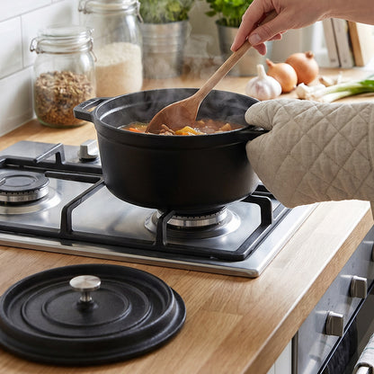 1L Pre-Seasoned Cast Iron Dutch Oven with Lid