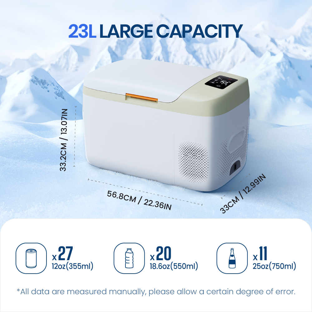 23L Portable Car Refrigerator with Display