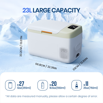 23L Portable Car Refrigerator with Display