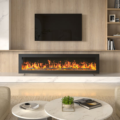 40/50/60 Inch Wall Mount Electric Multicolored Fire Fireplace