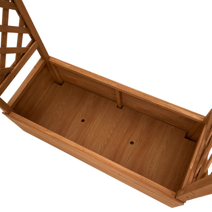 Raised Garden Bed with Side Trellis and Hanging Roof