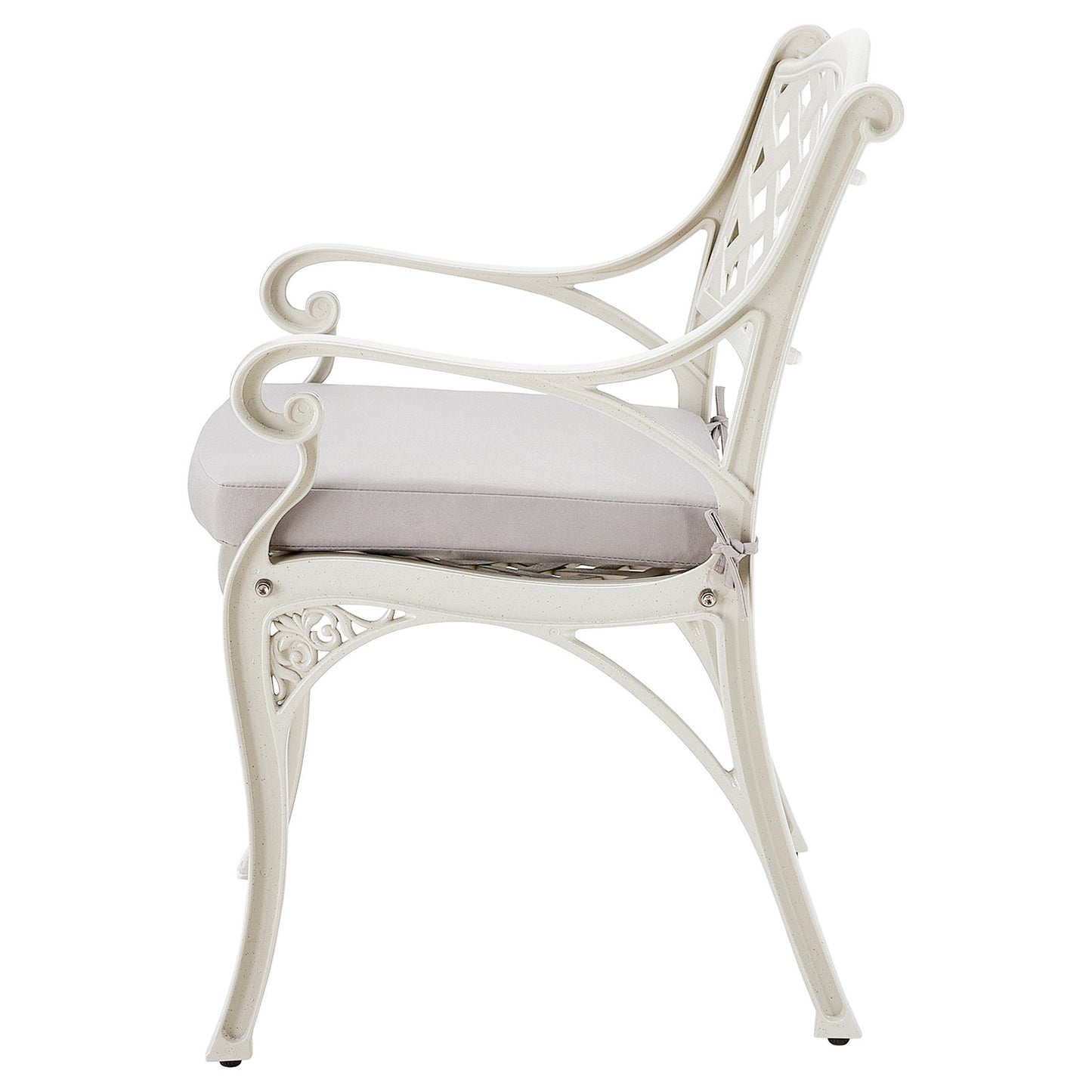 Black/ White Retro Set of 2 Cast Aluminum Garden Chairs