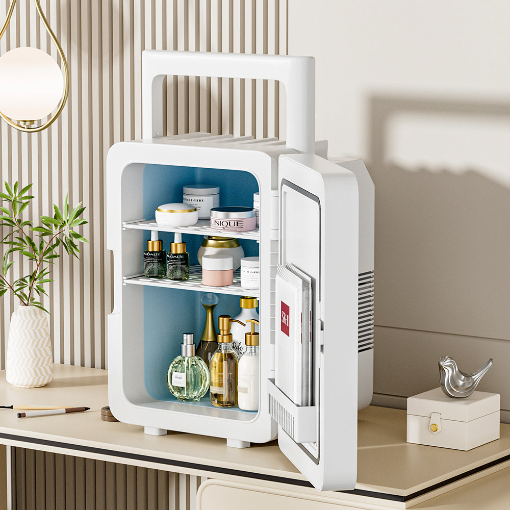 White 10L Dual-Use Mini Refrigerator